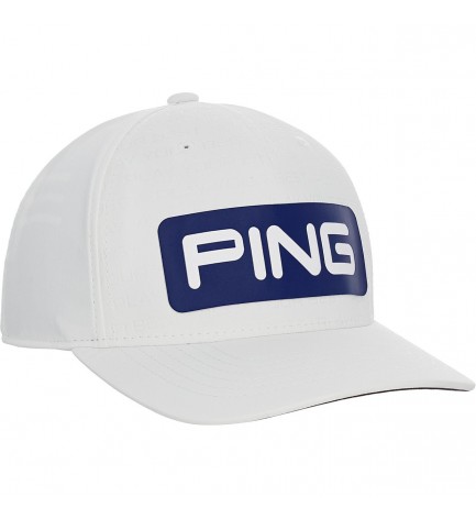 PING Debossed PYB Cap Golf Hat One Size Adjustable White / Navy Limited Edition 